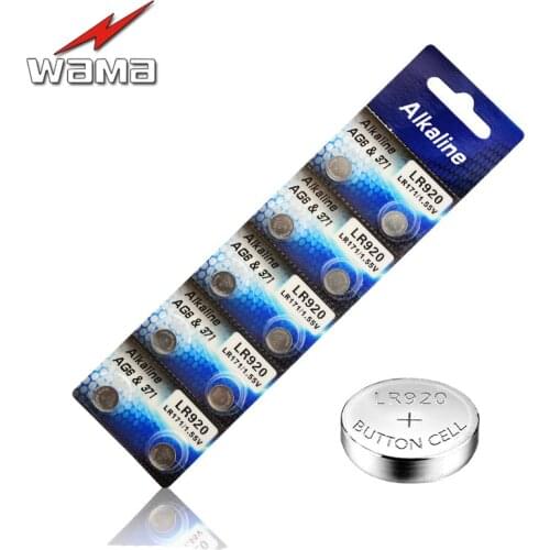 40x Wama AG6 Button Cell Batteries LR920 Electronic V371 Remote Control SR920SW Original 1.55V SR927 171 Coin Batteries
