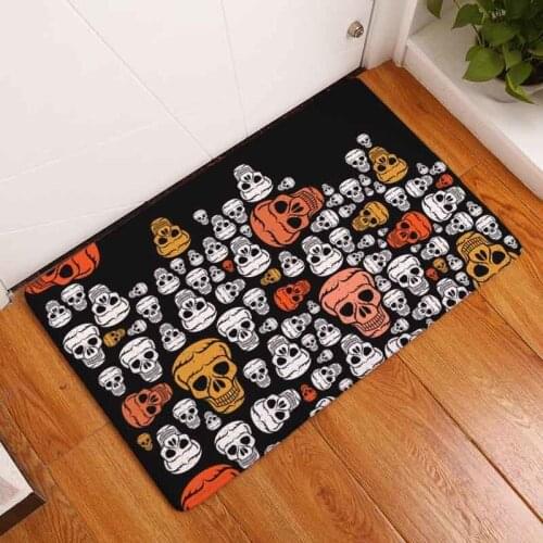 Doormat Non-slip Door Matte Halloween Skull Cartoon Carpet Bedroom Carpet Decorative Stairs Matter Living Culture Crafts