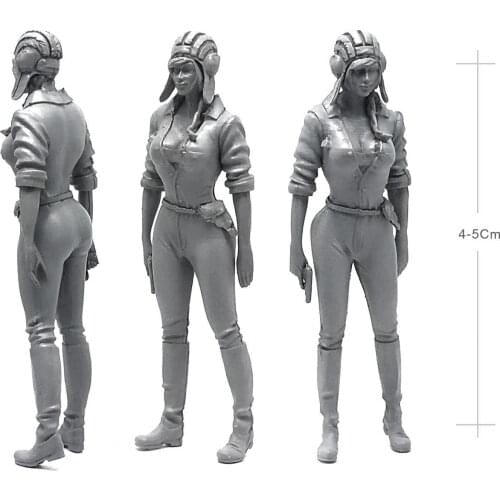 1/35 Resin White Model Resin Model Female Soldier Needs To Manually Color The Model Free Shipping