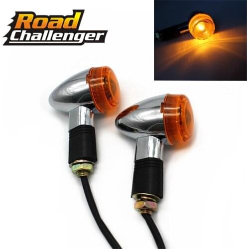 Motorcycle 2PCS Lens Turn Signal Indicator Front Rear Flasher Blinker Light Bullet Amber for Harley