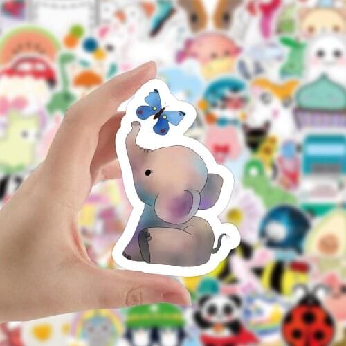 10/50/100pcs Korean Small Fresh Stickers On Stationery Laptop Bicycle Bike Car Guitar Waterproof Cartoon Flower Animal Stickers