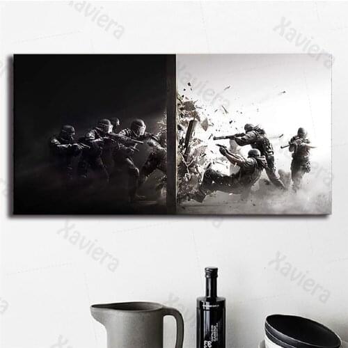 Rainbow Six Siege Game Wall Art Poster Modular Picture Canvas Painting Modern Home Decor Living Room Game Room Mural Frameless