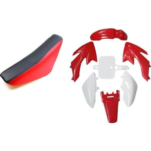 Plastics Fender & Stickers & Red Seat for Honda CRF50 110Cc 125Cc Pit Dirt Bike