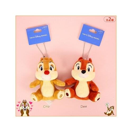 Disney Chip 'n Dale tyle Anime plush Keychain Cartoon Doll chain Toy Pendant Ornament Children Birthday Gift