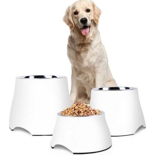 Elevated Pet Bowl For Dog Food Bowls Cat Feeder Drinking Large Capacity Water Stainless Steel Basin For Big Dogs High Bowl