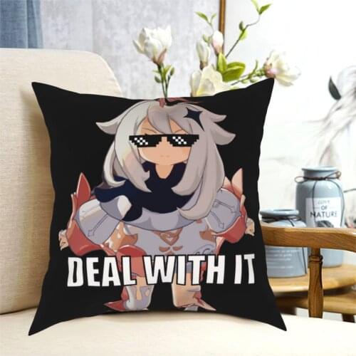 Paimon Genshin Impact Pillowcase Printing Polyester Cushion Cover Decorative Pillow Case Cover Home Zippered 45X45cm