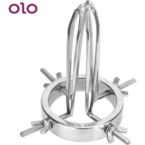 Metal Extreme Anal Spreader Speculum Chastity Device Anus Vaginal Dilator Huge Butt Plug Ass Expander Sex Toys for Women Men