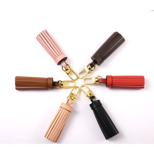 0.4" Tassels For Luxury Purse Bag Charm Real Vachetta Leather