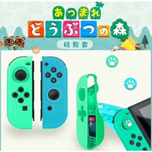 Nintend Switch Console JoyCon Silicone Case For Nintendo Switch NS NX Cases animals crossing Hard PC Clear Back Cover Shell Sets