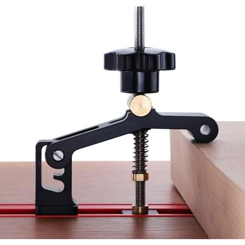 Aluminum Alloy T-Track Type T-Slot Hold Down Block Clamp Carpentry Pressboard Clamp Kit Positioning Limiter Miter Clip DIY tool