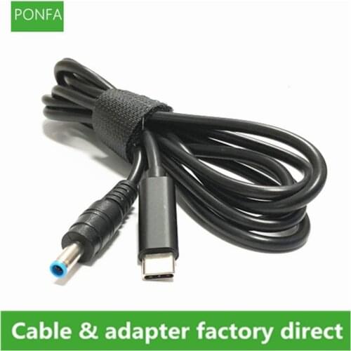 USB Type C PD Power Adapter Converter to 4.5*3.0 Dc Plug Charging Cable Cord for HP Stream 11 13 14 Split 13 x2 Laptop Charger