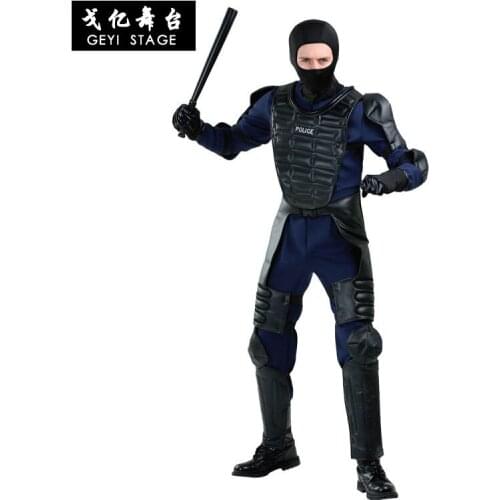 COS explosion-proof police costume festival costume mens masked hero warrior outfit special police bomb disposal expert costume
