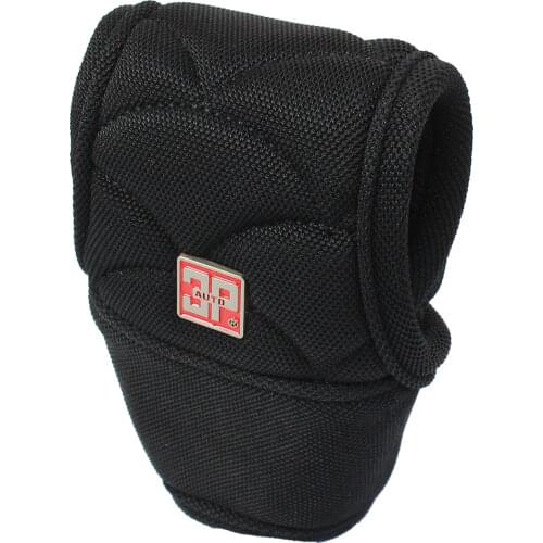 X Autohaux Anti Slip Black Nylon Hook Loop Closure Cover Gear Shift Knob Case For Auto Car