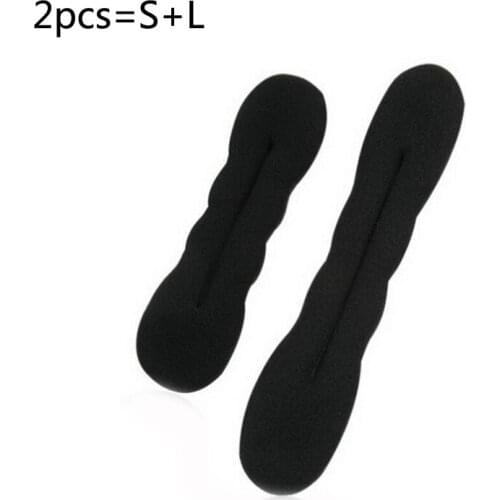 2pcs Hair Accessories Black Hairstyle Sponge Clip Foam Hair Braider Maker French Style Tool Curler Hairs Bunstar Easy Handle