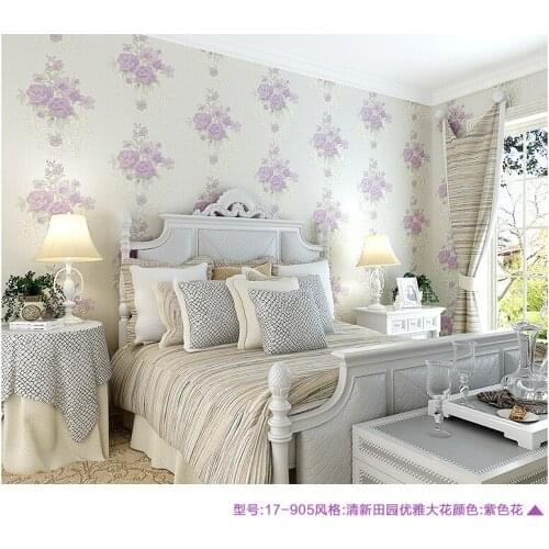 ZXqz 217 Non-woven foam wallpaper refined contemporary style bedroom living room TV background wallpaper embroidery art
