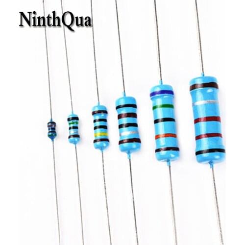 1lot metal film resistor Connector DIY Parts 0R0.1R0.22R0.33R0.47R0.5R1R ohm 1% 1/6W1/4W1/2W1W3W