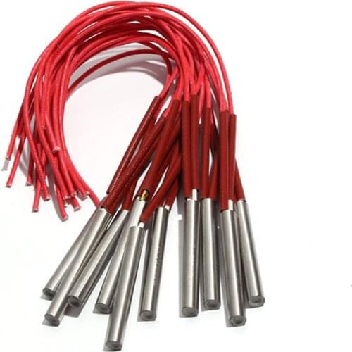 10PCS 11mm 62~75mm 201SUS Tubular Cartridge Heater 110V/220V/380V Electric Heating Pipe 170W/180W/190W/100W Resistance Part