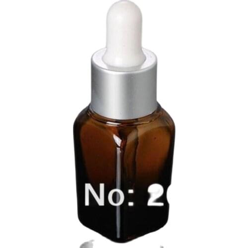 15ml brown square essential oil bottle with matt silver collar ,glass droper ,glass bottle for cosmetic packing