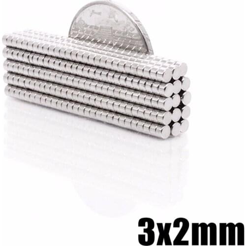 20//50/100/200/500Pcs D 3x2 mm N35 Strong Disc NdFeB Rare Earth Magnet 3*2 mm Neodymium Magnets 3mm x 2mm