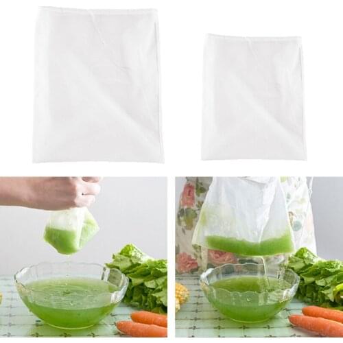 3 Size Kitchen Accessories Practical Food Nut Milk Tea Fruit Juice Coffee Wine Nylon Mesh Net Strain Herb Liquid Filter Bag