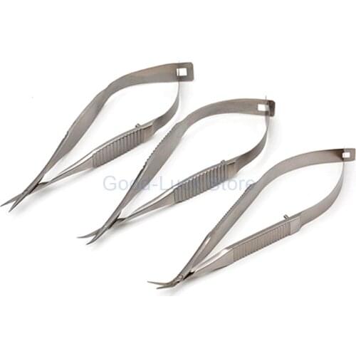 3pcs /set Stainless Steel Microscopic Instruments 8.5 cm Micro Scissors Inner Barrier Cut Quality Scissors Hand Membranous Enve