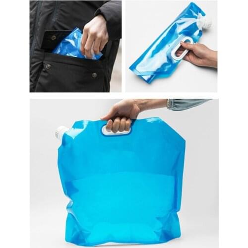 5L/10L/15L Car Foldable Large Capacity Bucket Container For Outdoor Travel Camping Portable With Tap Water Bag