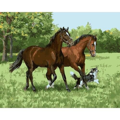 Diamond Embroidery Scenery 5D DIY Diamond Painting Cross Stitch Horse Picture of Rhinestones Home Decor Christmas Gifts