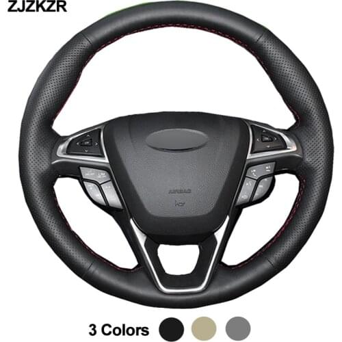 Car Auto Steering-Wheel Cover For Ford Mondeo Fusion EDGE 2015-2019 Galaxy 2016-2019 S-Max 2012-2019 Braid on the Steering wheel