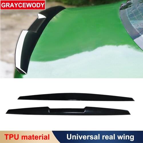 Car Universal TPU Tail Rear Spoilers & Wings Free Perforated Top Middle Trunk Fixed Wind Wing Decoration For All Car
