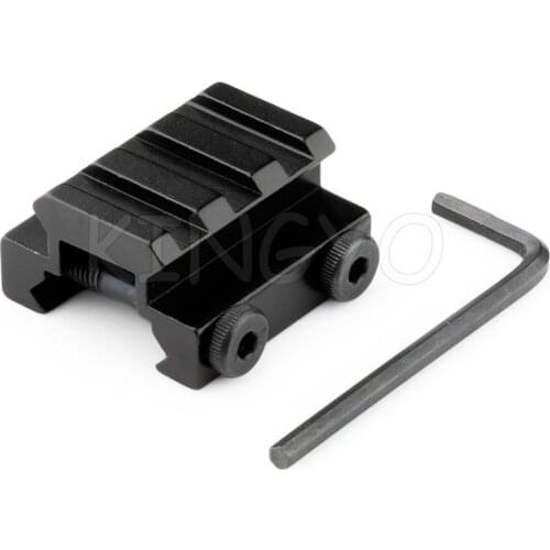 Black Tactical Slot Low Riser Scope Mounts Sight Flashlight Mount Rail Fit 20mm Hunting Accessories