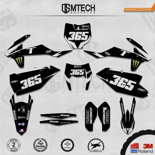 DSMTECH Customized Team Graphics Backgrounds Decals 3M Custom Stickers For KTM 2017-2019 EXC 2016-2018 SXF 030