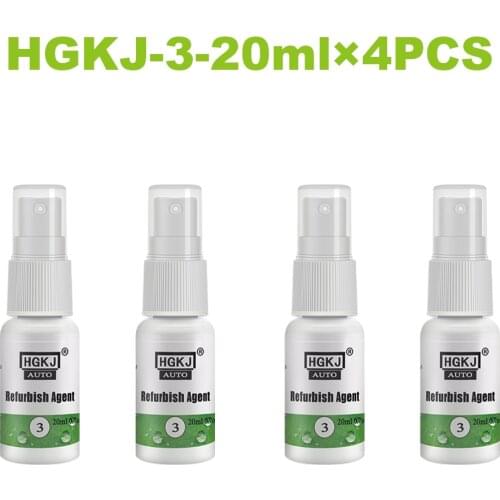 HGKJ-3-20mlX4PCS of Car Interior Cleaning Interior Leather Seats Plastic Maintenance Clean Plastic Renovator for Car Plastic