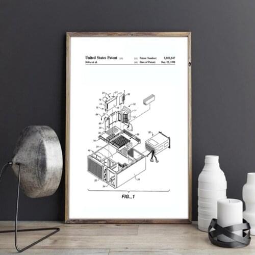 Computer Assemble, Computer patent, wall art, posters,Geek decor,vintage print,blueprint,gift idea, wall Decorations