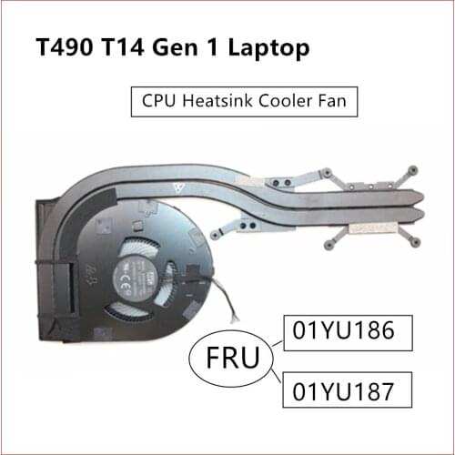 Original for Lenovo Thinkpad T490 SWG CPU Cooling Fan Heatsink Assembly Radiator Cooler Thermal FRU 01YU186 01YU187 01YU188