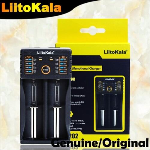 Liitokala Lii-202 Lii-402 Lii-100 Lii-PL4 1.2V 3.7V 3.2V 3.85V AA 18650 18350 26650 18350 NiMH lithium battery smart charger