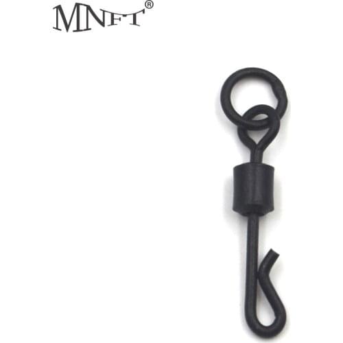 MNFT 30Pcs Carp Fishing Accessories Q-Shaped Matte Black Quick Change Swivels Fishing Terminal Tackle Equipment Pesca