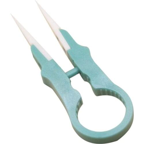 1PCS Multi Function Insulating Ceramic Tweezers Electrical DIY Hand Tool High Quality Ceramic Vaper Tweezers Random Color