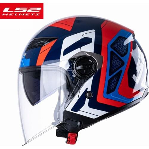 New Arrival LS2 OF569 Retro Open Face Motorcycel Helmet Vintage Man Woman casco moto Scooter cascos para moto Double Lens