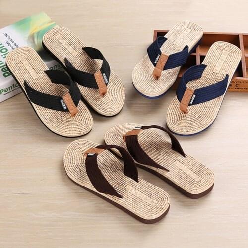 Tree Texture Flip Flops Men New Non-slip Beach Sandals and Slippers Fashion Casual Couple Slippers Summer Outdoor 2021