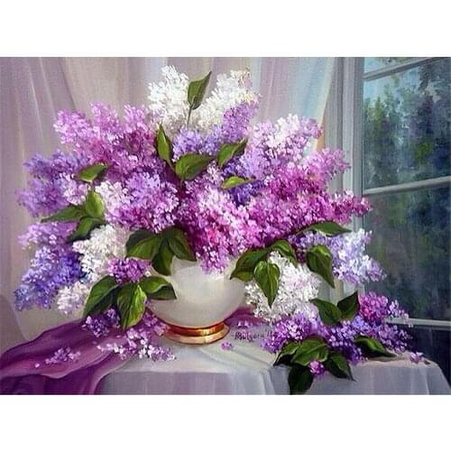 Flowers DIY Embroidery 11CT Cross Stitch Kits Needlework Craft Set Cotton Thread Printed Canvas Home Decoration New Sell