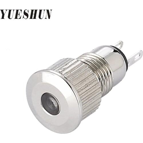 Wholesale 8mm Metal Switch Nickel Plated Brass Electrical Equipment LED Push Button Switch Pin Terminal Indicator Alloy Switches