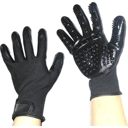 1 Pair Grooming Glove for Cats Soft Rubber Pet Hair Remover Cat Shedding Bathing Massage Gloves For Dog Animals Bathing Supplies