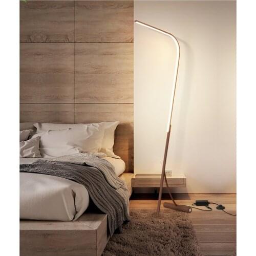 Dimmable LED floor lamp brown color different LED color floor lamp fashion design lighting for living house