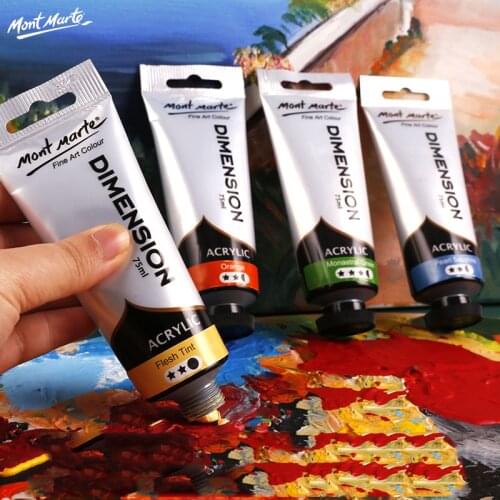 75ml Professional Acylic Paint Tube Fine Art Color For Painting Fabric Paint For Textiles Wall Drawing Glass Pigment Paint