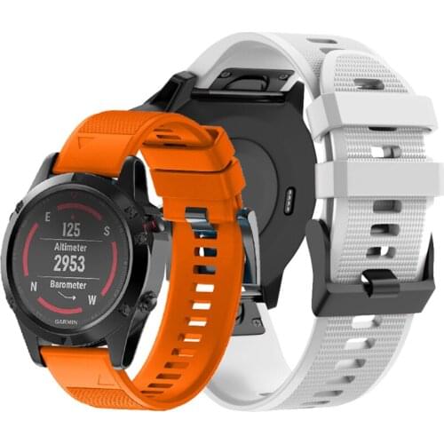 26 22 20MM Watchband Strap for Garmin Fenix 5X 5 5S Plus 3 3HR D2 S60 GPS Watch Quick Release Silicon Man Sport Wrist Band Strap