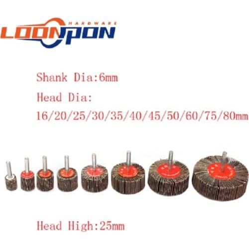 16-80mm Sanding Sandpaper Flap Grinding Wheel Mounted for Rotary Tool 1/4" Shank 80