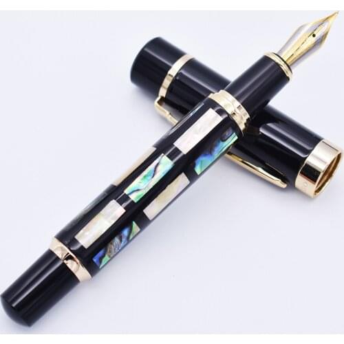 Jinhao Fountain Pen Bright Pearl Green Sea Shell Pattern , Medium Nib Writing Gift Pen Big Size Business Office School Supplies