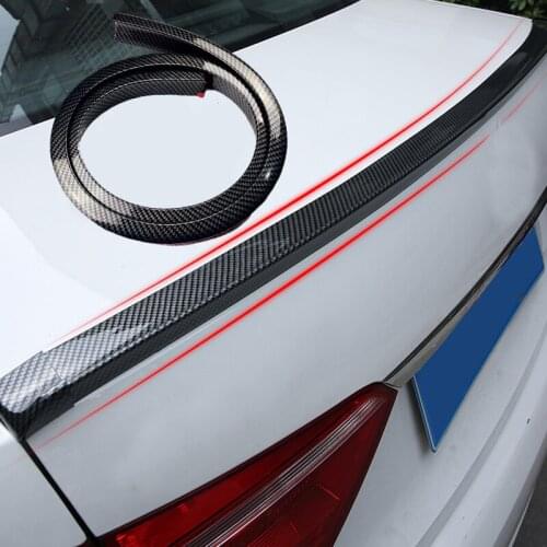 1.5m*3.5cm 3D Carbon Fiber Car Rear Spoiler Tail Trunk Boot Roof Lip Kit Car-styling