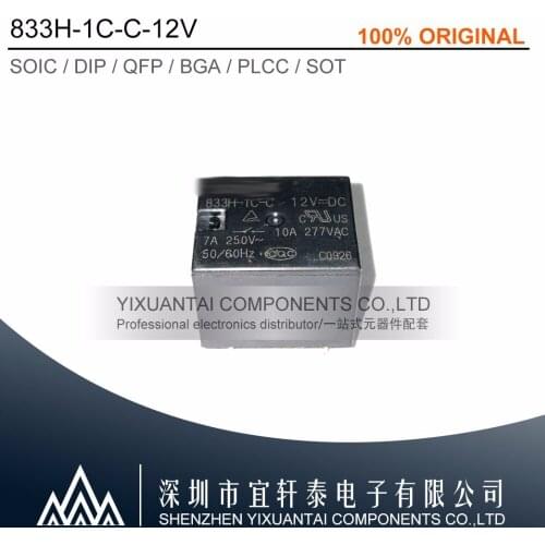 10pcs/lot Free shipping 100% original 833H-1C-C 833H-1C-C-12VDC 833H-1C-C-DC12V 10A DIP