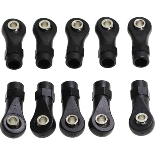 10Pcs Plastic M4 Rod End Link Linkage Balls Joint Head for 1/10 RC Car Crawler Axial SCx10 II 90046 TRAxxAS TRx4
